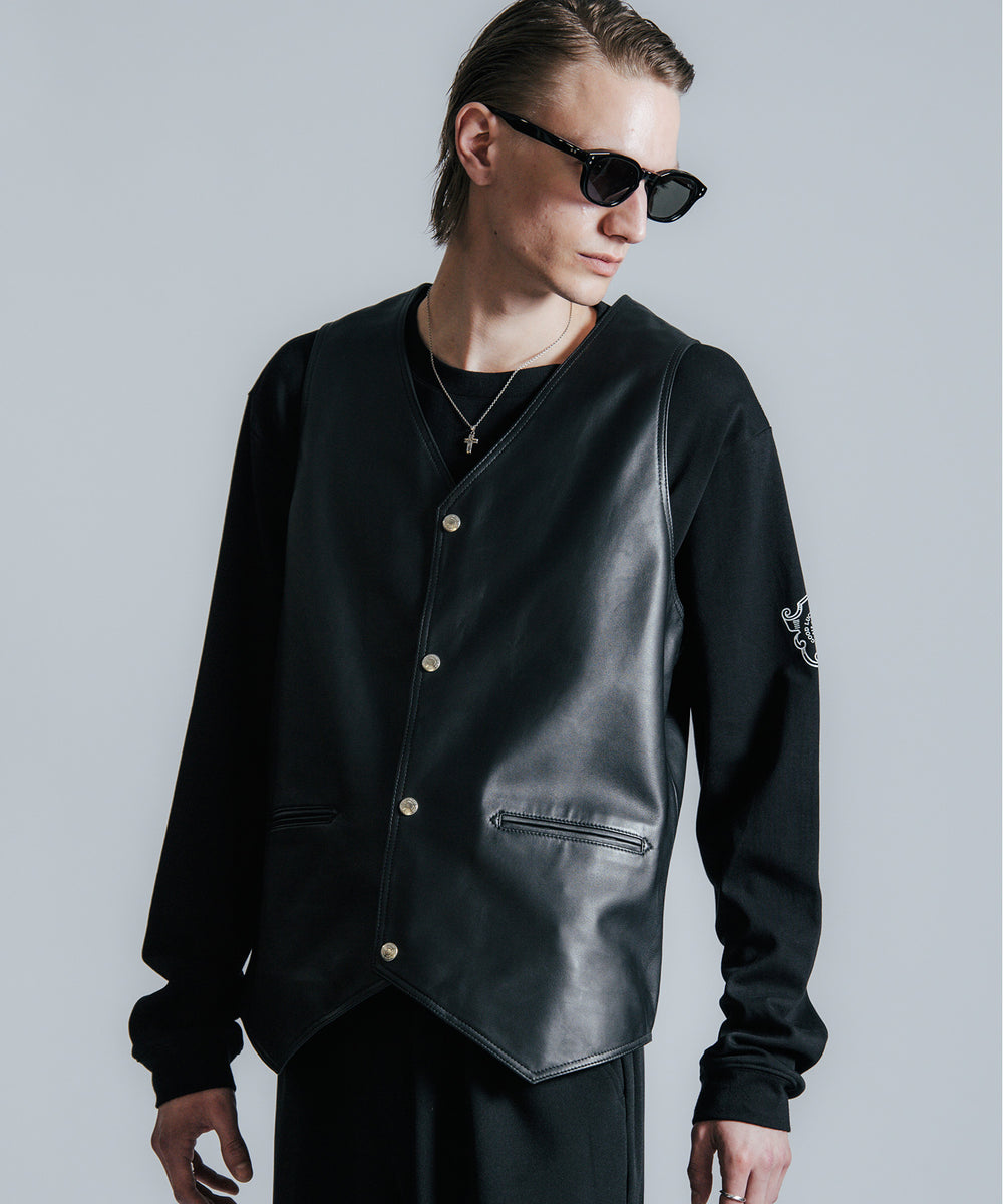 【CRIMIE】クライミー/レザーベスト 楽天市場】【公式】 THE CRIMIE クライミー SPANISH LAMB LEATHER VEST